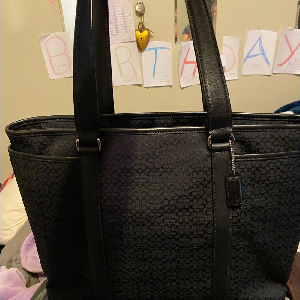 coach woven diaper bag w  changing pad
